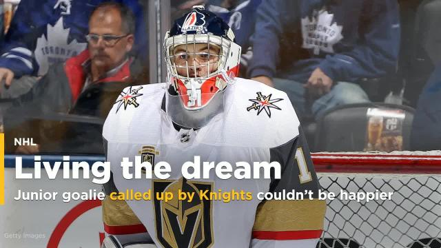 Junior goalie living the dream as Knights visit Canucks