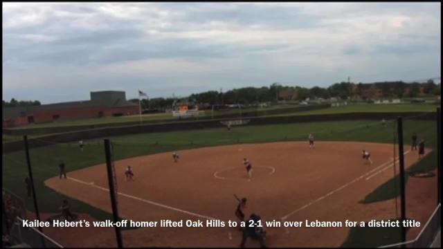WATCH: Kailee Hebert's walk-off homer lifts Oak Hills to district championship