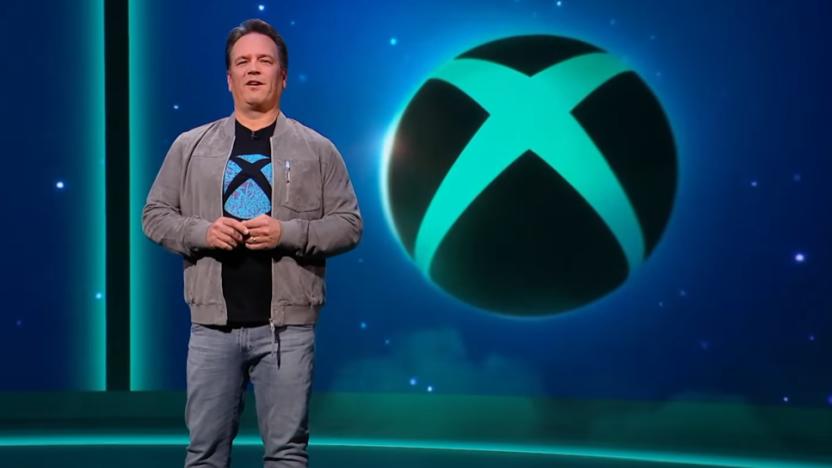 Microsoft Gaming CEO Phil Spencer and the Xbox logo