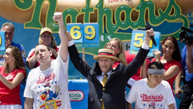 Chestnut Breaks Record at Hot Dog Eating Contest