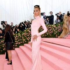Hailey Baldwin is Straight Up Wearing a Crystal Thong on the Met Gala Red Carpet