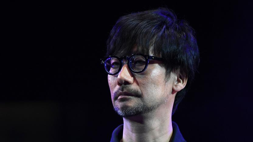 Japanese video game designer, writer, director and producer Hideo Kojima speaks on stage to present his new video game "Death Stranding" during the Tokyo Game Show in Makuhari, Chiba Prefecture on September 12, 2019. (Photo by CHARLY TRIBALLEAU / AFP)        (Photo credit should read CHARLY TRIBALLEAU/AFP via Getty Images)