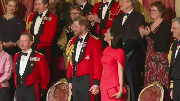 Harry and Meghan given standing ovation at Royal Albert Hall