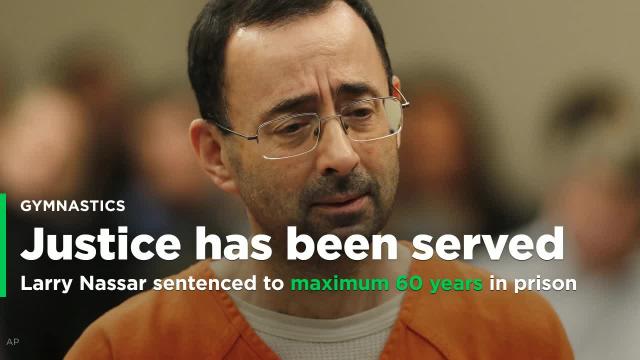 Former USA Gymnastics team doctor Larry Nassar sentenced to maximum 60 years in prison