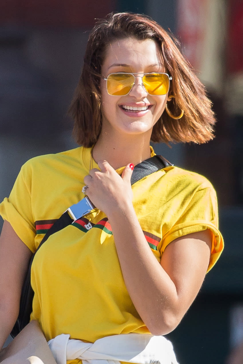 Bella Hadid Slayed Three '90s-Inspired Looks in One Day