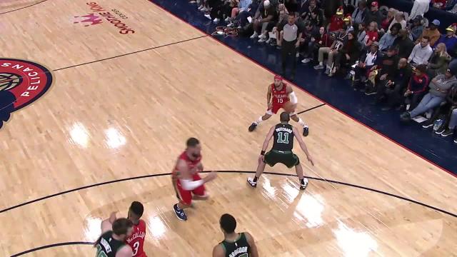 Jonas Valanciunas with an and one vs the Boston Celtics