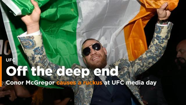 Conor McGregor causes a ruckus at UFC media day, warrant issued for his arrest (UPDATED)