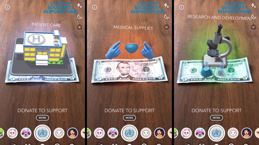 Snapchat COVID-19 Donation Lens