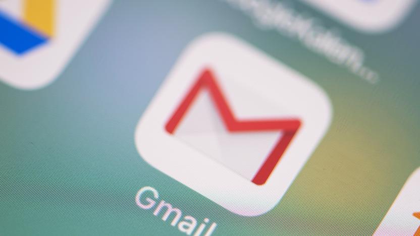 FILED - ILLUSTRATION - 04 July 2018, Germany, Berlin: The logo of the Gmail application can be seen on the screen of an iPhone. Google defended the controversial practice of App developers scanning the digital mailboxes at the Gmail service. Photo: Fabian Sommer/dpa (Photo by Fabian Sommer/picture alliance via Getty Images)