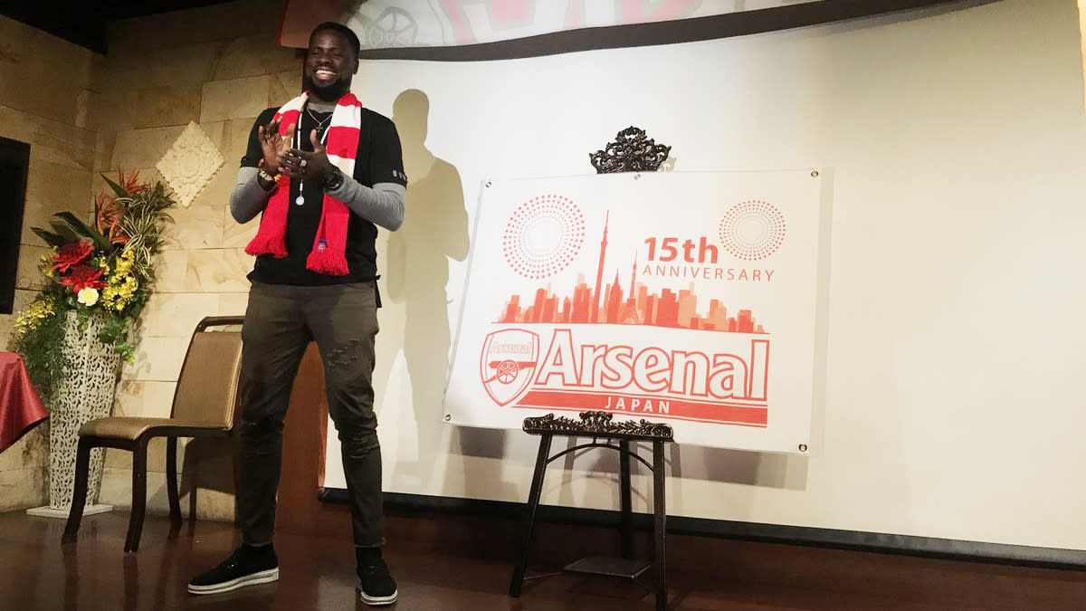 Emmanuel Eboue Joins Arsenal Fans In Japan