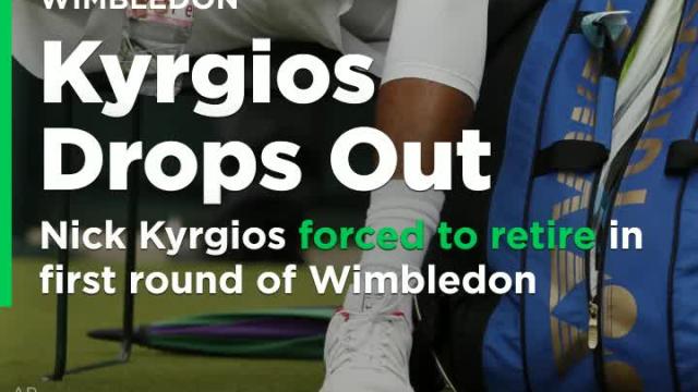 Nick Kyrgios forced to retire in first round of Wimbledon