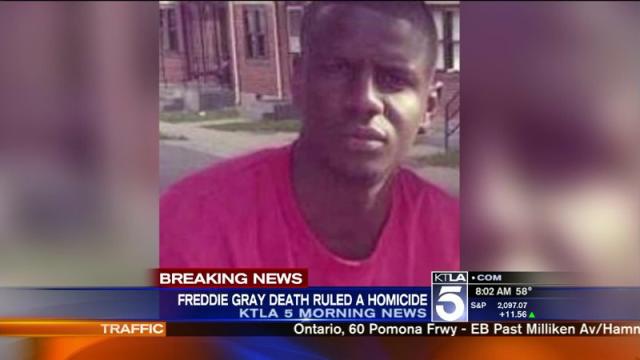 Six Baltimore police officers charged over Freddie Gray death.