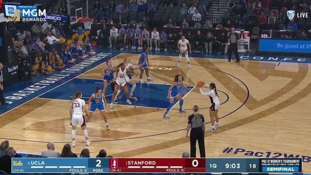 5-seed UCLA rallies in 4th quarter to stun 1-seed Stanford in semifinals of 2023 Pac-12 Women's Basketball Tournament
