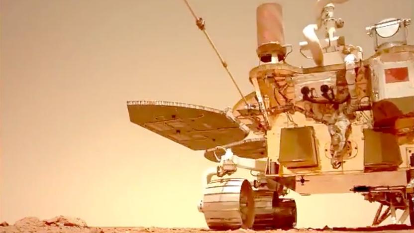 China's Zhurong rover on Mars in new video