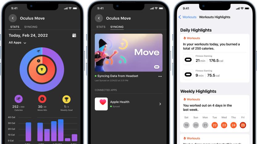 Oculus Move fitness data from Quest 2 available in Apple Health