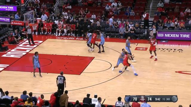 Ja Morant with a dunk vs the Houston Rockets