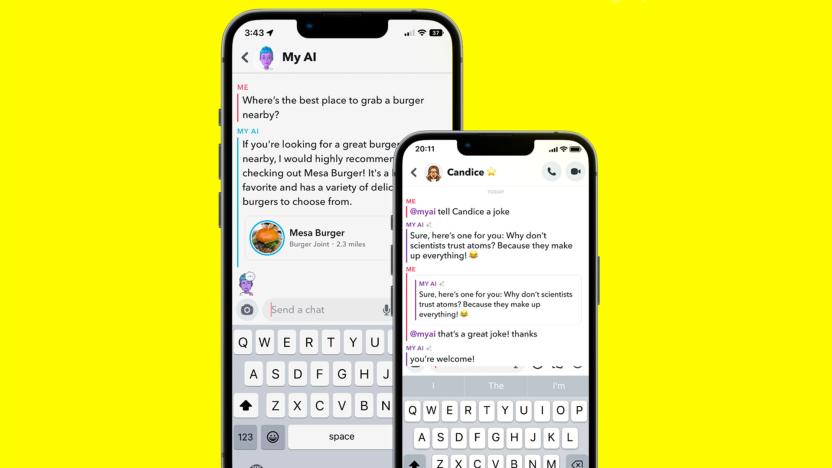 Snapchat's chatGPT powered MyAI.