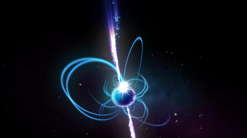 Artist's impression of Milky Way galaxy object as magnetar