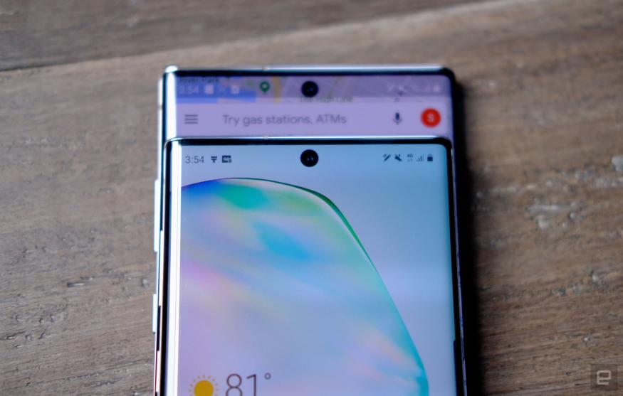 note 10 curved screen