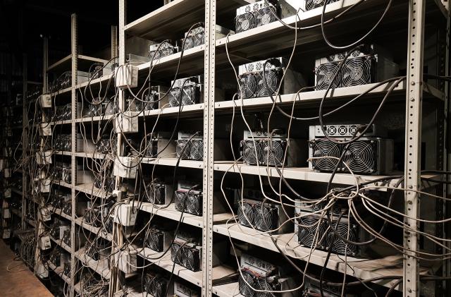 EKIBASTUS, KAZAKHSTAN - JANUARY 03: A view of the data center of Enegix, which is one of the largest Bitcoin mines in the World in Ekibastus, Kazakhstan on January 03, 2023. Running in the business since 2019, Enegix is the largest hosting data center in the Commonwealth of Independent States (CIS). (Photo by Meiramgul Kussainova/Anadolu Agency via Getty Images)