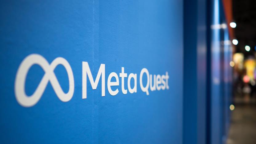 CHIBA, JAPAN - SEPTEMBER 15: The Meta Quest booth is seen at the Tokyo Game Show 2022 on September 15, 2022 in Chiba, Japan. The event runs for four days from September 15-18 and takes place for first time in three years, following a hiatus due to the coronavirus pandemic. (Photo by Tomohiro Ohsumi/Getty Images)