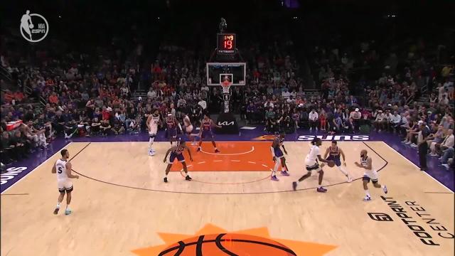 Naz Reid with an and one vs the Phoenix Suns