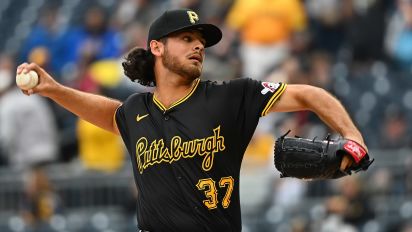 Getty Images - PITTSBURGH, PENNSYLVANIA - MAY 4: Jared Jones #37 of the Pittsburgh Pirates delivers a pitch in the first inning during the game against the Colorado Rockies at PNC Park on May 4, 2024 in Pittsburgh, Pennsylvania. (Photo by Justin Berl/Getty Images)