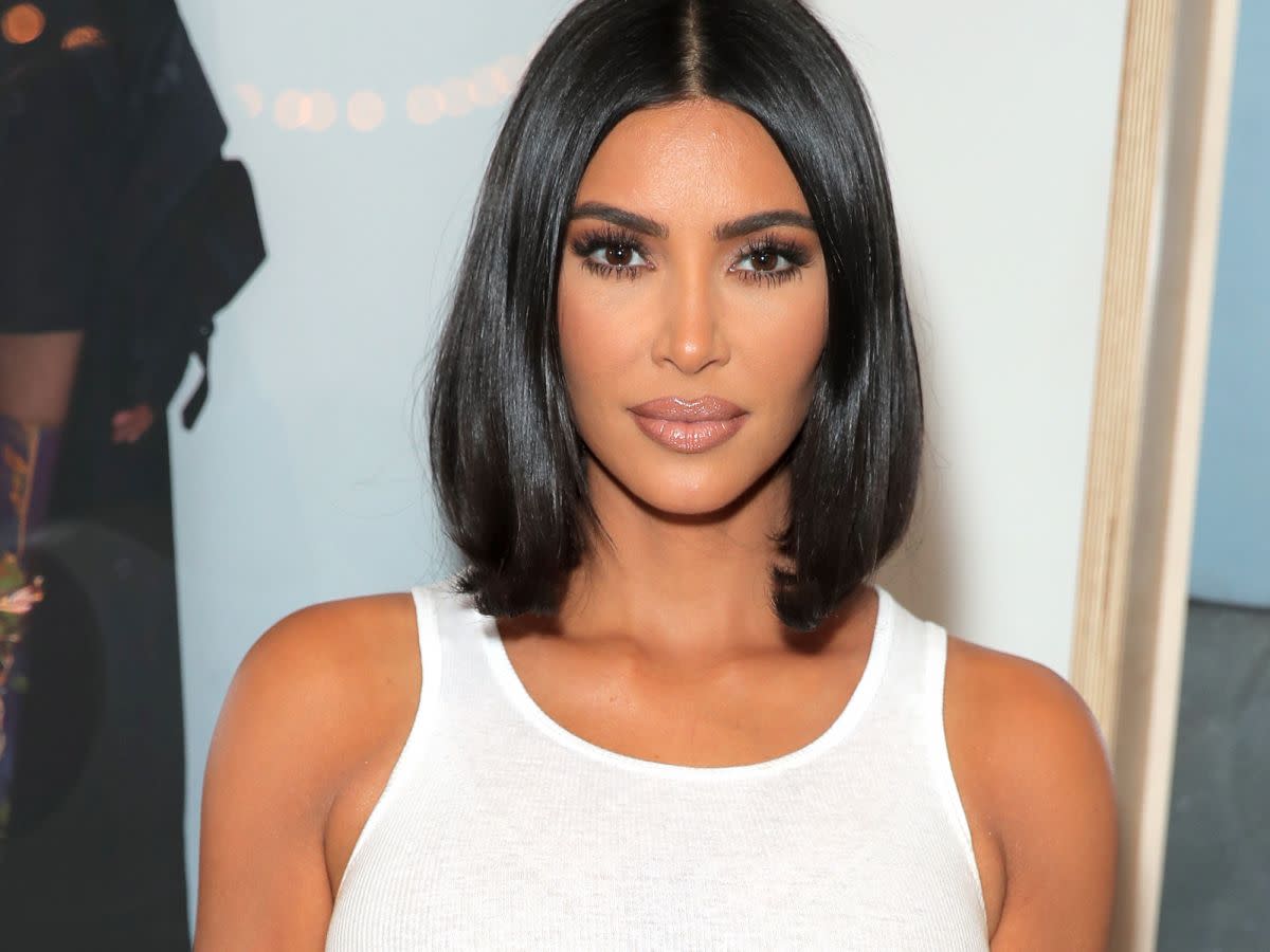 Kim Kardashian Tries Frosted Brown Hair For Summer