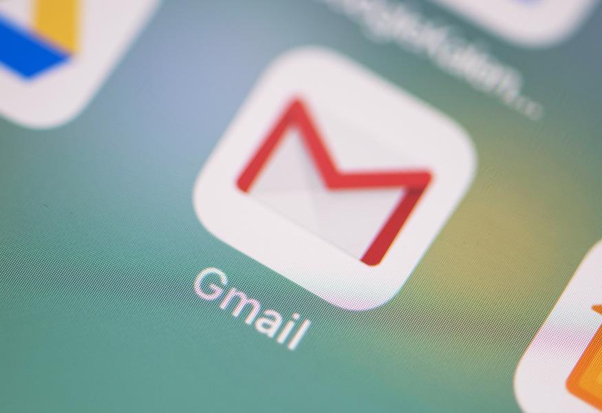 FILED - ILLUSTRATION - 04 July 2018, Germany, Berlin: The logo of the Gmail application can be seen on the screen of an iPhone. Google defended the controversial practice of App developers scanning the digital mailboxes at the Gmail service. Photo: Fabian Sommer/dpa (Photo by Fabian Sommer/picture alliance via Getty Images)