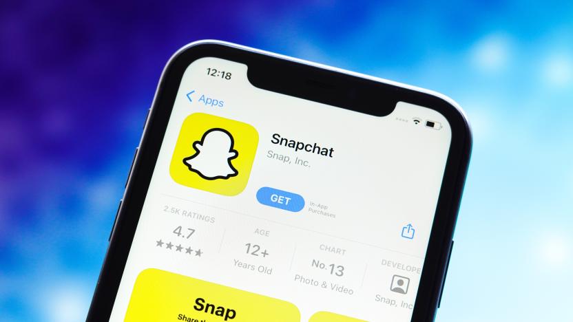 CHINA - 2023/08/09: In this photo illustration, the Snapchat logo is displayed in the Apple App Store. (Photo Illustration by Sheldon Cooper/SOPA Images/LightRocket via Getty Images)