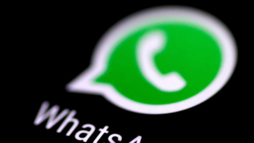 The WhatsApp messaging application is seen on a phone screen August 3, 2017.   REUTERS/Thomas White