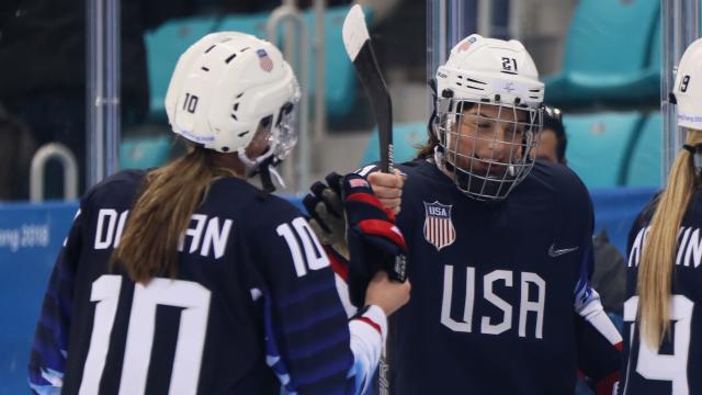 U.S. Olympic team hockey captain Meghan Duggan leads by example