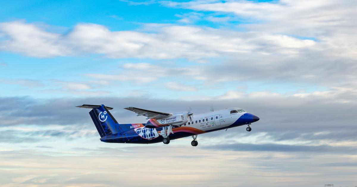 A Dash-8 commuter plane flew for 15 minutes with a hydrogen fuel-cell engine | Engadget