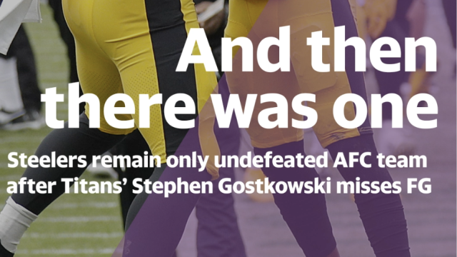 Steelers escape as only undefeated AFC team