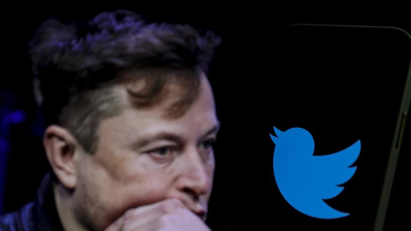 ANKARA, TURKIYE - OCTOBER 06: In this photo illustration, the image of Elon Musk is displayed on a computer screen and the logo of twitter on a mobile phone in Ankara, Turkiye on October 06, 2022. Muhammed Selim Korkutata / Anadolu Agency