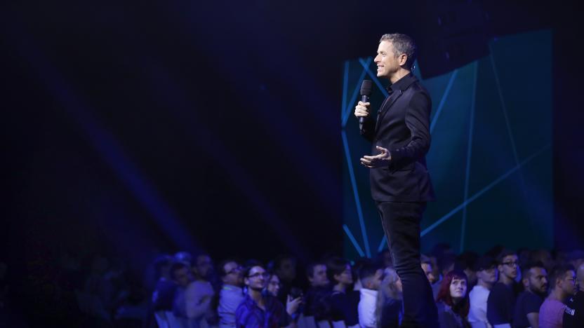 COLOGNE, GERMANY - AUGUST 19: Geoff Keighley during the Gamescom 2019 opening night on August 19, 2019 in Cologne, Germany. Gamescom is the world's largest digital gaming trade fair and will be open to the public from August 20-24. (Photo by Franziska Krug/Getty Images for game)