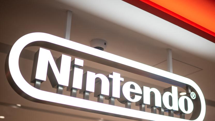 A Nintendo logo is pictured at its store in Shibuya district of Tokyo on May 2, 2024. (Photo by Philip FONG / AFP) (Photo by PHILIP FONG/AFP via Getty Images)