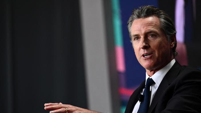 California Governor Gavin Newsom speaks during the Milken Institute Global Conference in Beverly Hills, California on May 2, 2023. (Photo by Patrick T. Fallon / AFP) (Photo by PATRICK T. FALLON/AFP via Getty Images)