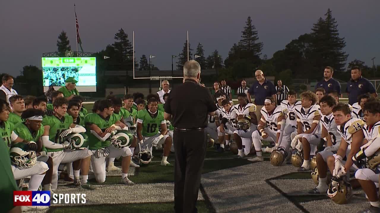 The St. Mary's Rams use a strong 4th quarter to dismiss the Central  Catholic Raiders 42-33