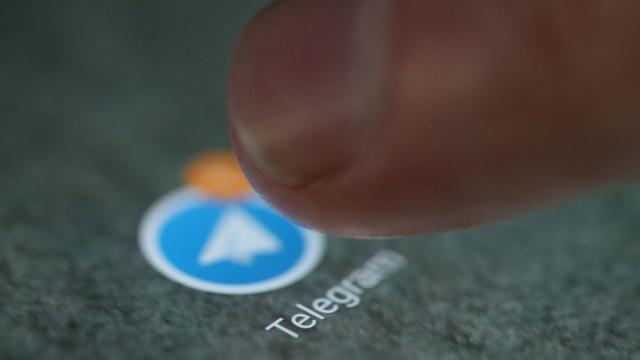 The Telegram app logo is seen on a smartphone in this picture illustration taken September 15, 2017. REUTERS/Dado Ruvic/Illustration