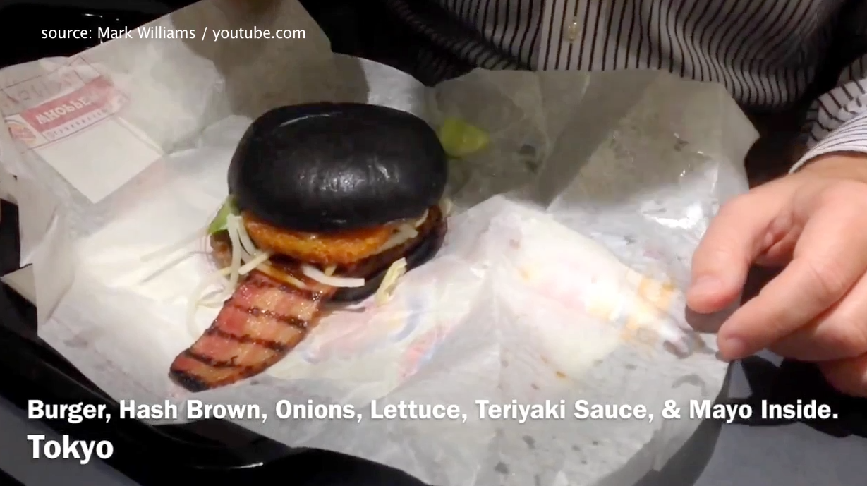 Burger King Introduces A Burger With Black Bun Sauce And Cheese In Japan 