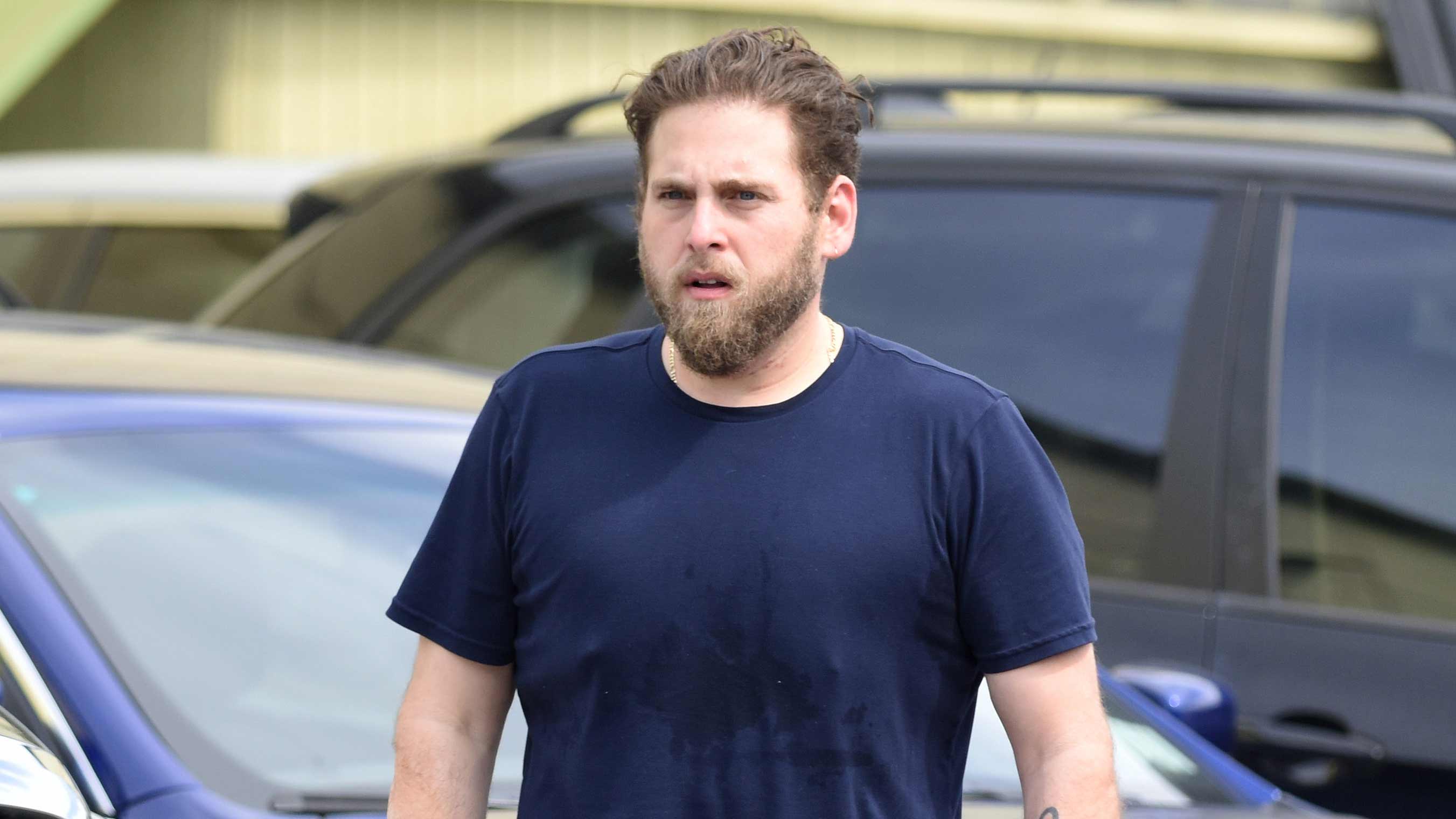 Noticeably Slimmer Jonah Hill Spotted Leaving the Gym in LA