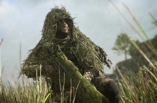 A Ghillie suit in 'Call of Duty: Modern Warfare II'