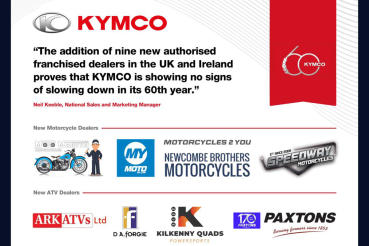 Kymco積極擴展英國與愛爾蘭市場，新增9家經銷商