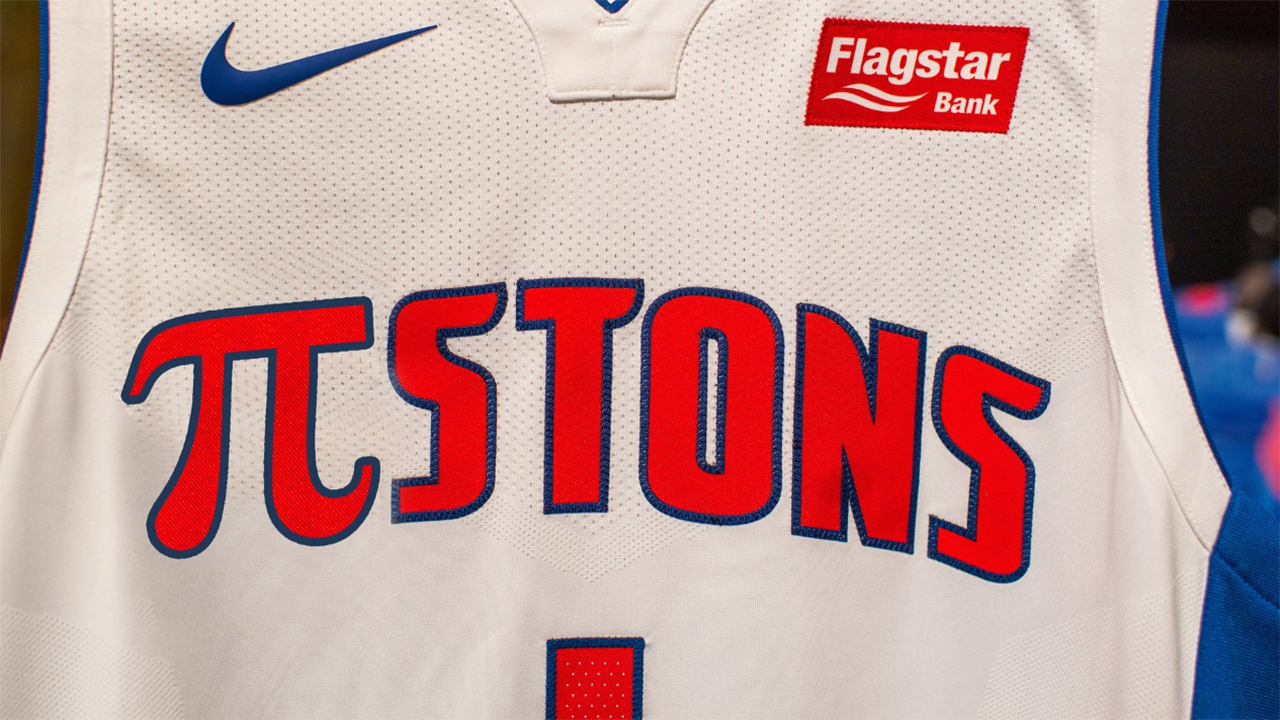 Detroit Pistons' 'Pi Day' jerseys 