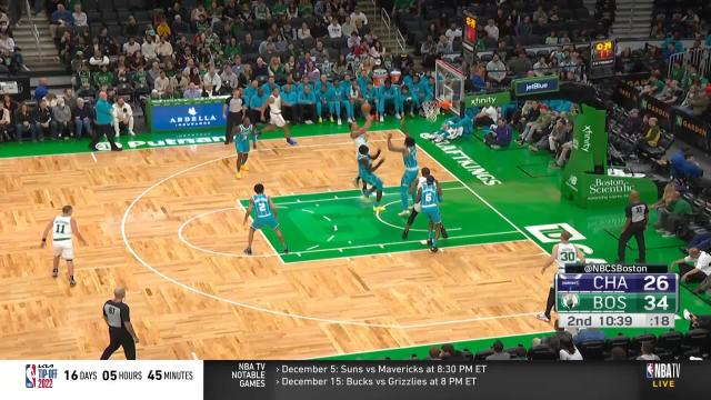 Grant Williams with a 2-pointer vs the Charlotte Hornets