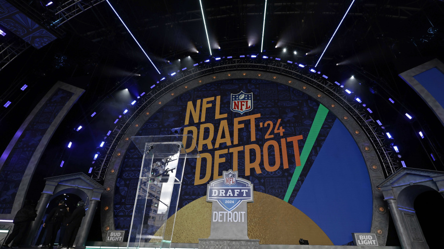 Associated Press - A general view of the NFL Draft stage on Wednesday, April 24, 2024 in Detroit. (AP Photo/Adam Hunger)