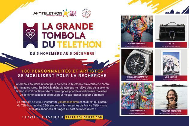 stars solidaires soutient le telethon avec une grande tombola