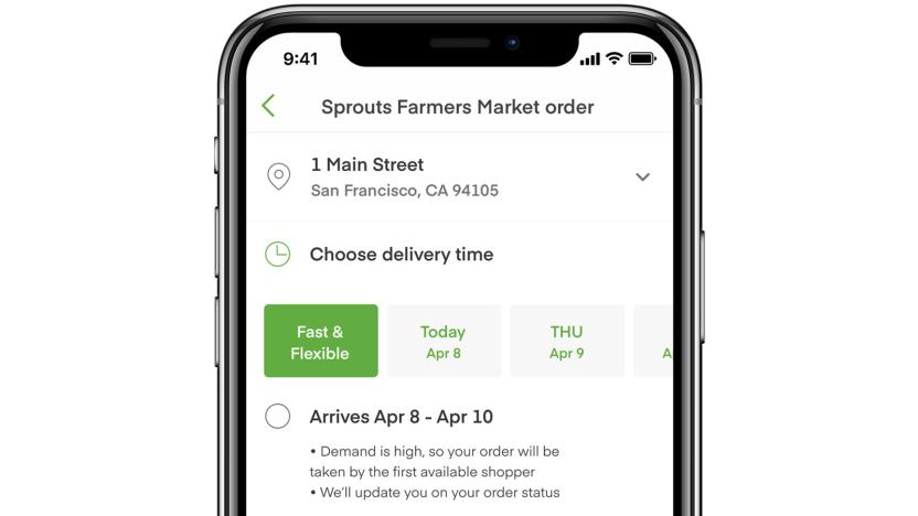 Instacart 'Fast & Flexible' delivery option