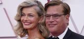 Aaron Sorkin and Paulina Porizkova. (Getty Images)